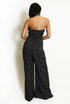 Polka Dots Side Buckled Wrap Jumpsuit