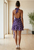 Polka Dot Halter Mini Dress