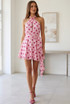 Polka Dot Halter Mini Dress