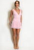 Plunge Front Mini Lace Dress