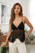 Lace Hem Flowy Bralet