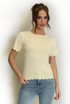 Fine Knit Scallop Detail Top