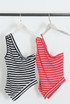 Stripes One Shoulder Asymmetric Top