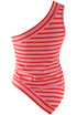 Stripes One Shoulder Asymmetric Top