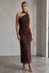 Polka Dots One Shoulder Midi Dress(PRE ORDER)