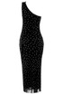Polka Dots One Shoulder Midi Dress(PRE ORDER)