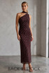 Polka Dots One Shoulder Midi Dress 