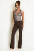 Double Button Flare Trousers