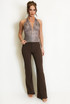 Double Button Flare Trousers