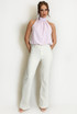 Double Button Flare Trousers