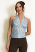 Polka Dot Halter Neck Top