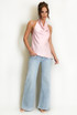 Cowl Halter Neck Asymmetric Blouse