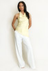 Cowl Halter Neck Asymmetric Blouse