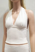Waffle Texture Halterneck Top