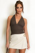 Textured Halter Neck Top