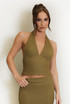 Textured Halter Neck Top