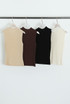 Soft Knit Ribbed Mock Neck Top