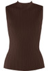 Soft Knit Ribbed Mock Neck Top