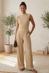 Soft Knit Ribbed Mock Neck Top