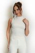 Soft Knit Ribbed Mock Neck Top
