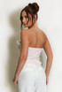 Lace Up Corset With Petal Trim