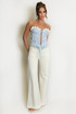 Lace Up Corset With Petal Trim