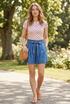 Polka Dot Cap Sleeve Top