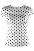 Polka Dot Cap Sleeve Top