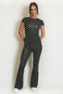 Polka Dot Flare Trousers