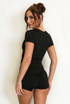 Ruched Side Short Sleeve Active Top