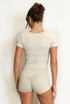 Ruched Side Short Sleeve Active Top