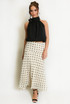 Bow Neck Balloon Hem Blouse