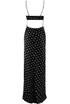 Polka Dot Cut Out Back Maxi Dress