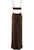 Polka Dot Cut Out Back Maxi Dress