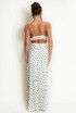 Polka Dot Cut Out Back Maxi Dress