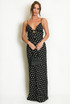 Polka Dot Cut Out Back Maxi Dress