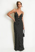 Polka Dot Cut Out Back Maxi Dress