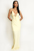 Polka Dot Cut Out Back Maxi Dress