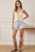 Tie Front Frilled Cami Top