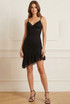 Asymmetric Hem Lace Mini Dress