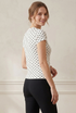 Polka Dots Cap Sleeves Top