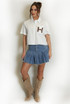 H Motif Cropped Oversized Shirt