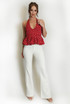 Polka Dot Peplum Bubble Hem Top