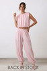 Balloon Hem sleeveless top And Trouser Set