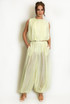 Balloon Hem sleeveless top And Trouser Set
