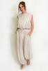 Balloon Hem sleeveless top And Trouser Set