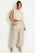 Balloon Hem sleeveless top And Trouser Set