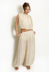 Balloon Hem sleeveless top And Trouser Set