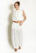 Balloon Hem sleeveless top And Trouser Set