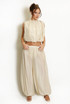 Balloon Hem sleeveless top And Trouser Set